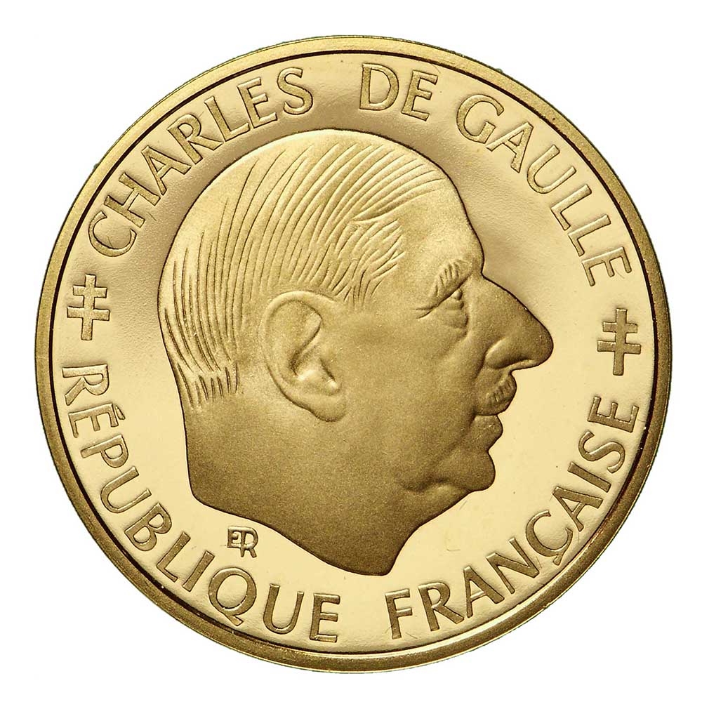 1 franc 1988 Charles de Gaulle Or