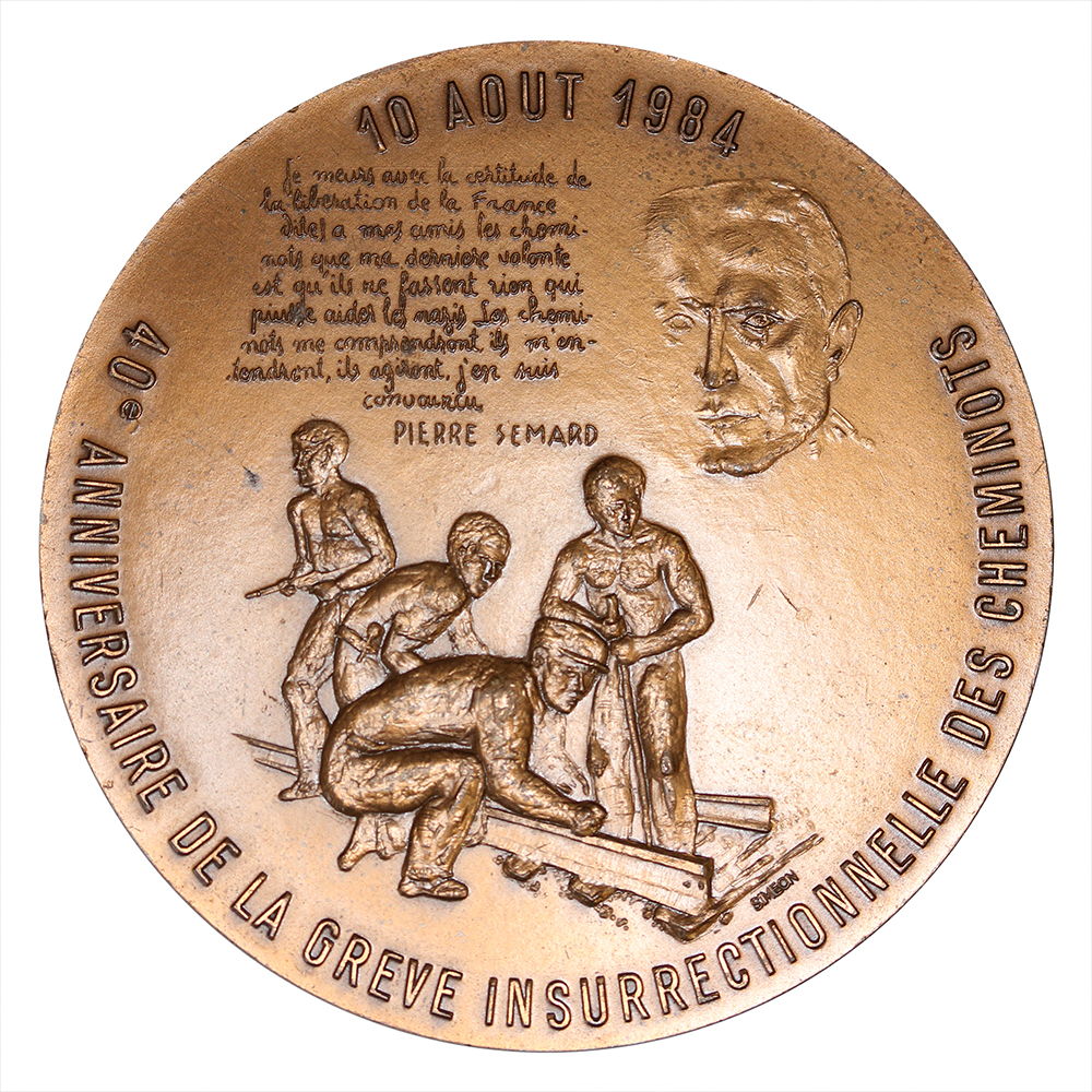 Médaille commémorative du 40ème anniversaire de la grève insurrectionnelle du 10 août 1944