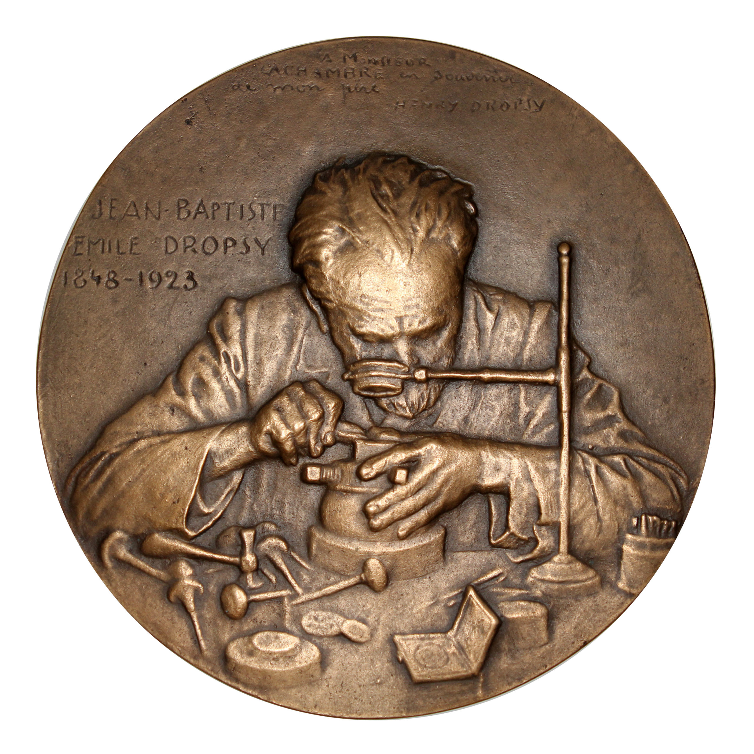 Médaille d'Emile Dropsy réalisée par son fils Henri Dropsy